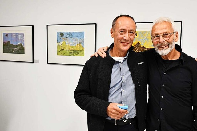 Langjhrige Malerfreunde:  Helmut Vogt (links) und Rolf Jekal  | Foto: Barbara Ruda