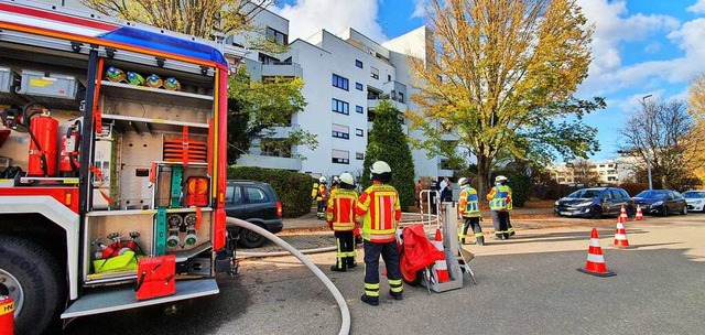 Die Ursache fr den Brand ist noch unklar.  | Foto: Jens Lapp/Feuerwehr Gundelfingen