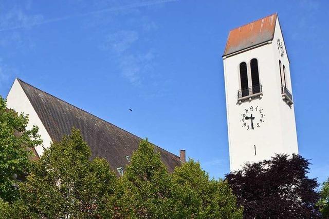Die Turmuhr der Christuskirche in Rheinfelden ist stehengeblieben