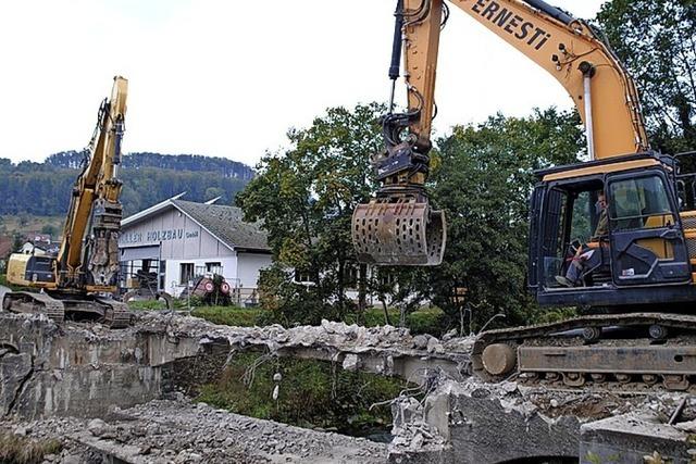 Neue Brcke aus Stahl