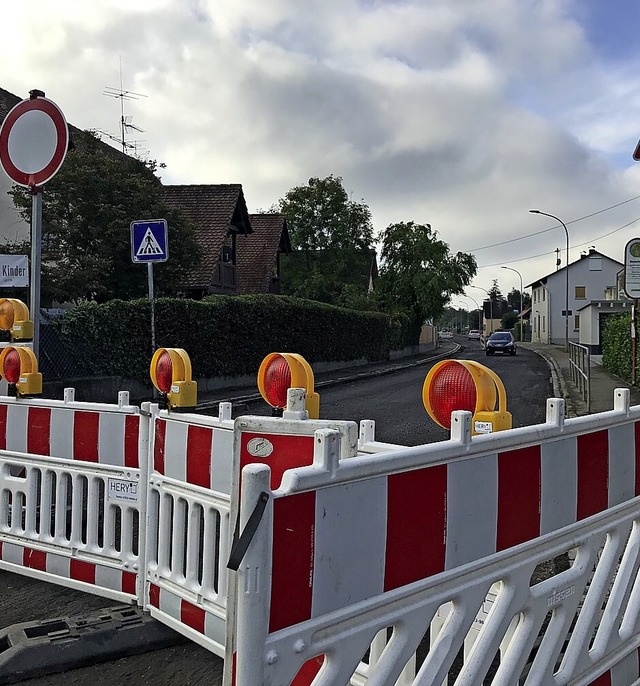 Die Zienkener Ortsdurchfahrt bleibt Baustelle  | Foto: Susanne Ehmann