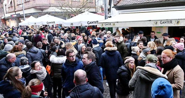 2019 war der beliebte Treff letztmals ...ie Marktstrae entsprechend bevlkert.  | Foto: Wolfgang Knstle
