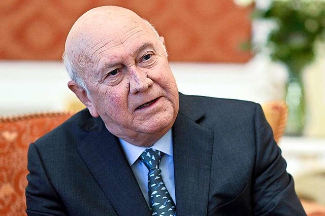 Sdafrikas ehemaliger Prsident de Klerk ist tot  | Foto: Herbert Neubauer (dpa)