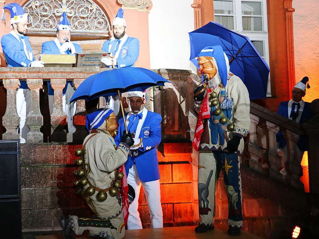 Das feierliche Prozedere der Vereidigung aller Hauptfiguren der Bonndorfer Fasnet darf bei keinem „11.11.“ fehlen.