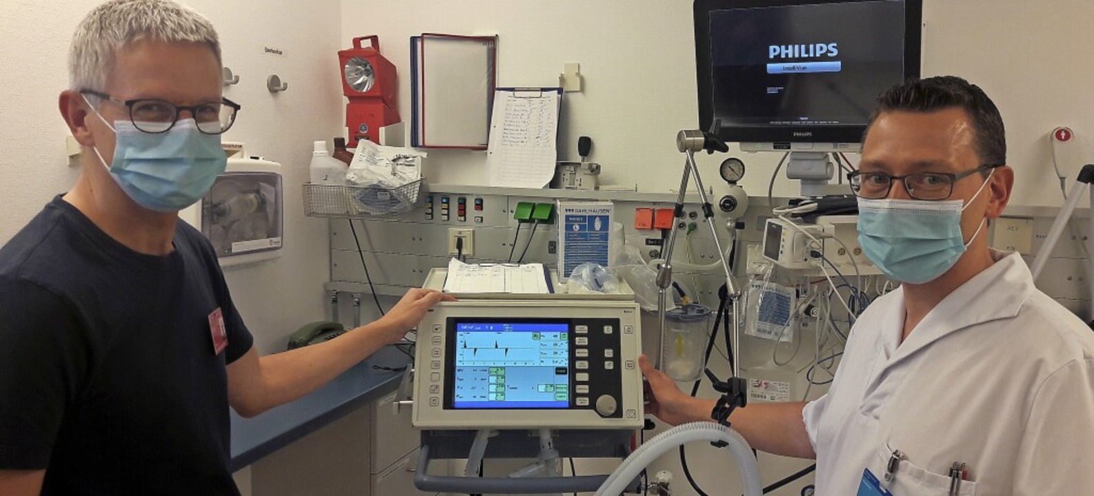Die Beatmung von Patienten auf der Int...Intensivstation im Klinikum Hochrhein.  | Foto:  Olheide, Monika