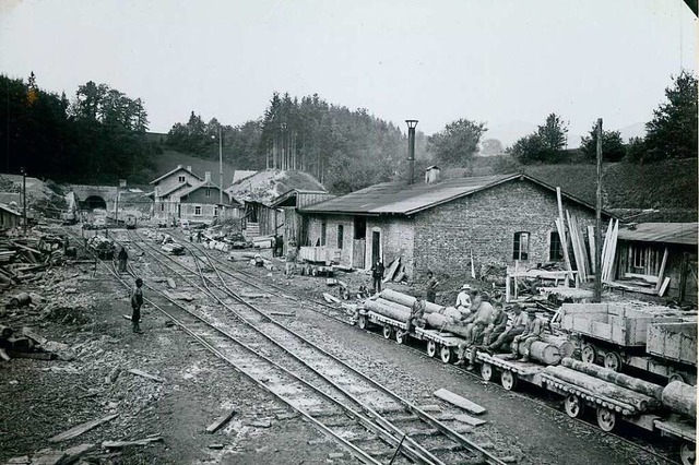 Der Bahnhof Hasel der Wehratalbahn am  20. Mai 1890 bei der Erffnung  | Foto: Karl Braun