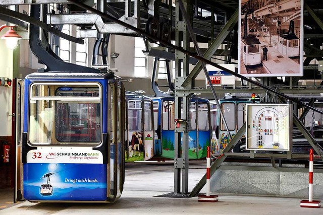 Gondeln der Schauinslandbahn in der Talstation  | Foto: Thomas Kunz