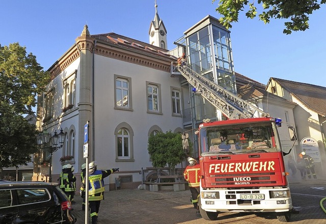 Stets einsatzbereit ist die Feuerwehr Auggen wie bei der Schaubung 2019.  | Foto: Beatrice Ehrlich