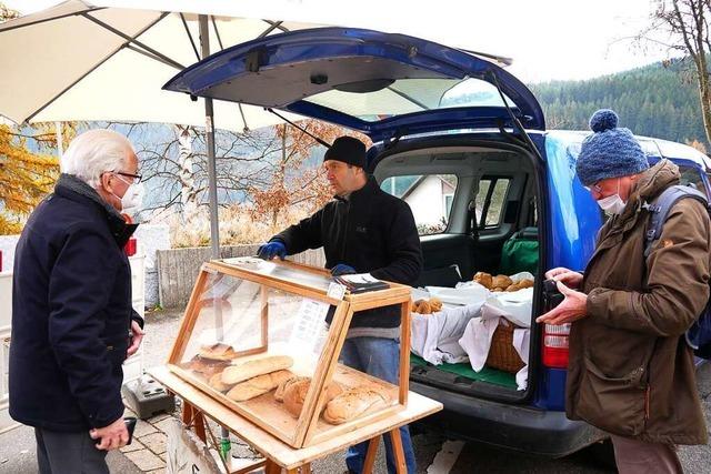 Probelauf fr den Wochenmarkt in der Ortsmitte