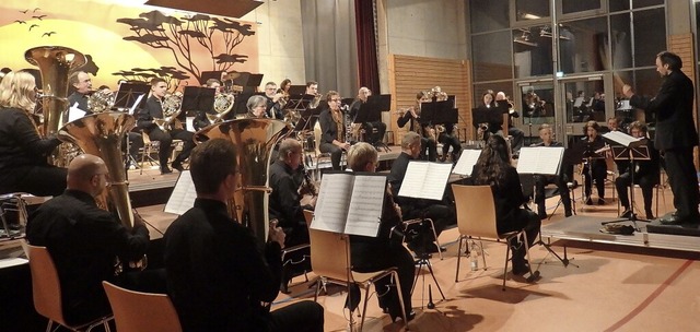Der Musikverein Schlatt  begeisterte  ...ikum beim Konzert in der Quellenhalle.  | Foto: Bianca Flier