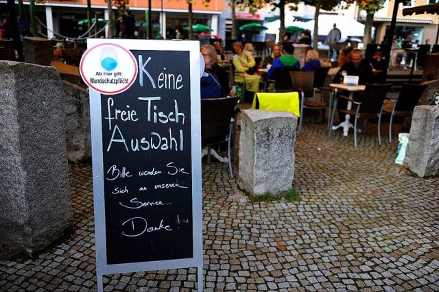 In der Gastronomie haben Ungeimpfte in... keinen Zutritt zum Innenbereich mehr.  | Foto: Bettina Schaller