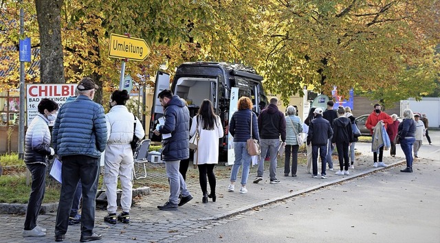 Der Impfbus wird gut angenommen.  | Foto: Hildegard Siebold