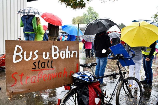 Protest gegen die B-31-West-Planung gab es im September in Merdingen.  | Foto: Thomas Kunz
