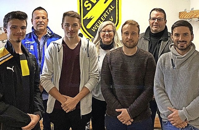 Der neue Vorstand des SV Weilertal (vo...es Oesterle (es fehlt Engin Bagcioglu)  | Foto: SV Weilertal