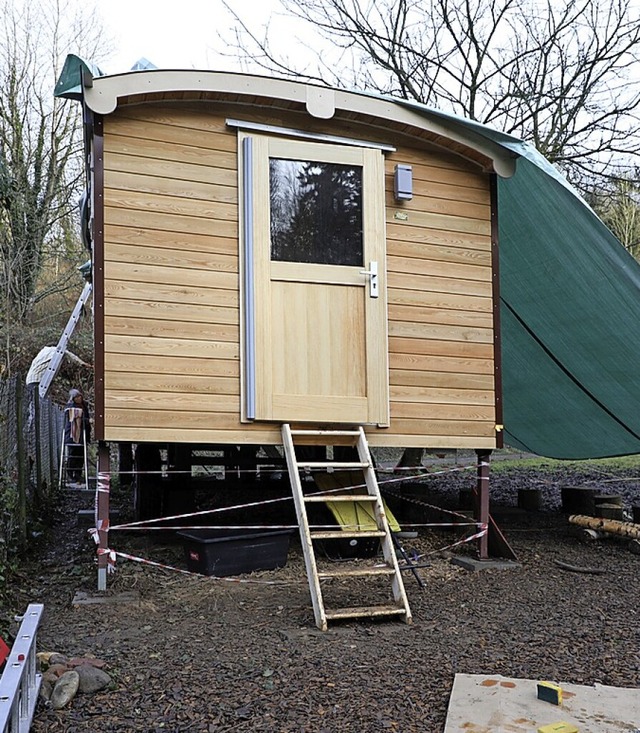 Ein Bauwagen im Waldkindergarten  | Foto: Christoph Breithaupt