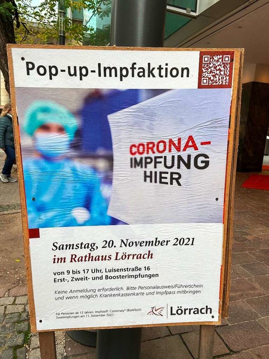 Am Samstag wird im Lörracher  Rathaus geimpft  | Foto: Fabian Sickenberger