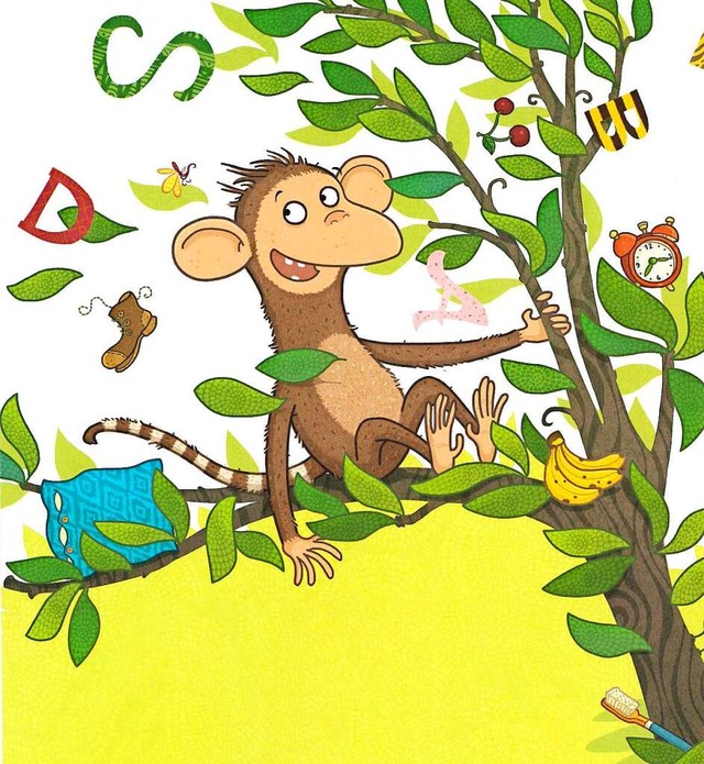 Der Affe sammelt Buchstaben.  | Foto: -