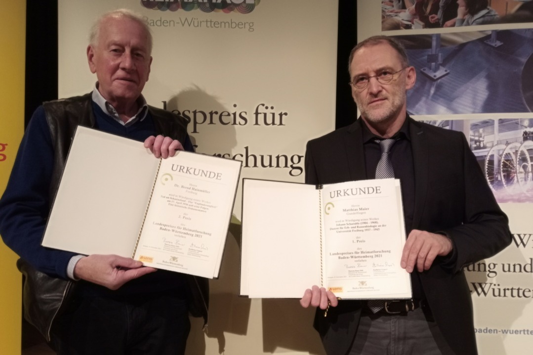 Ausgezeichnet beim Landespreis für Hei...ainmüller (links) und  Matthias Maier.  | Foto: Joachim Müller-Bremberger