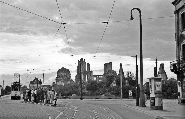 Der Blick aus dem Leopoldring in die F...chring) nach Westen entstand  um 1950.  | Foto: Augustinermuseum/Schenkung Fehrenbach (Aufnahme Egon Fehrenbach)