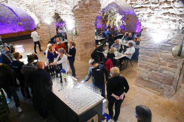 So lief die Weinprobe im Palais Wunderlich in Lahr