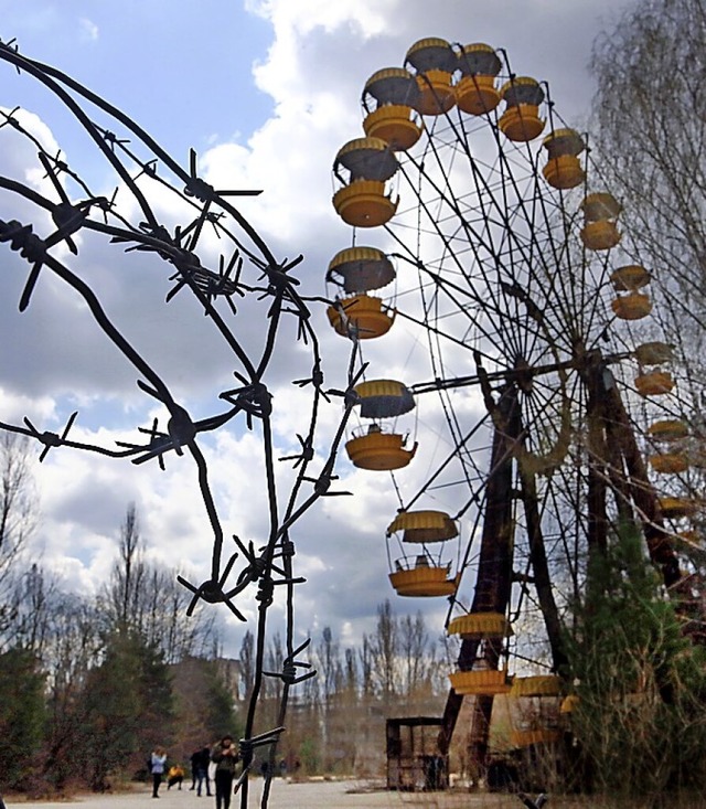 Das Riesenrad eines Freizeitparks im Sperrbezirk von Tschernobyl.  | Foto: Ukrinform