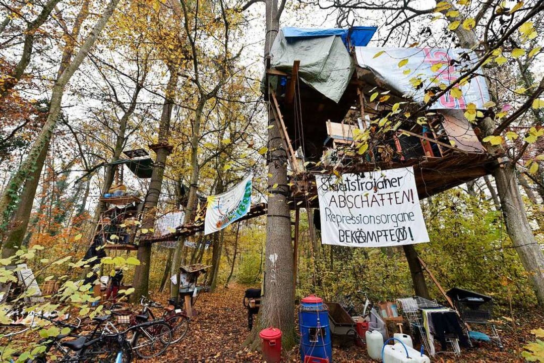 Das Protestcamp im Langenmattwäldchen  | Foto: Thomas Kunz