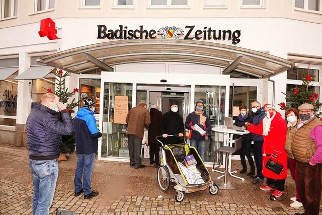 Heute ist ab 9 Uhr wieder Pastaverkauf...er BZ. Geschftsstelle in Emmendingen.  | Foto: Dieter Erggelet