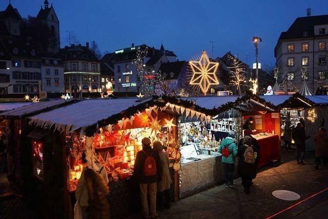 Basler Weihnachtsmarkt ist erffnet - fr Geimpfte, Genesene und Getestete