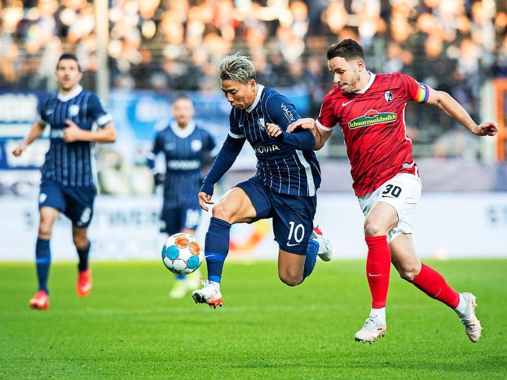 Der SC Freiburg spielte am Samstag gegen den VfL Bochum.