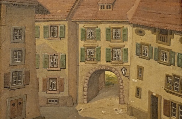 Ein Altstadt-Gemlde von Ernst Gysin v...ng &#8222;Sckinger Stadtbilder&#8220;  | Foto: Roswitha Frey