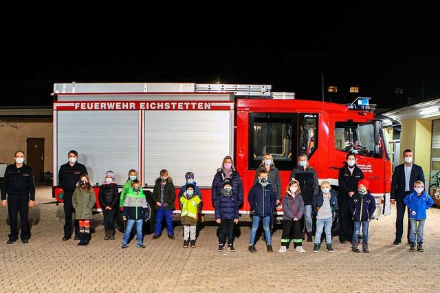 Mit 18 Kindern startet die Kinderfeuerwehr in Eichstetten.  | Foto: Daniel Hengst