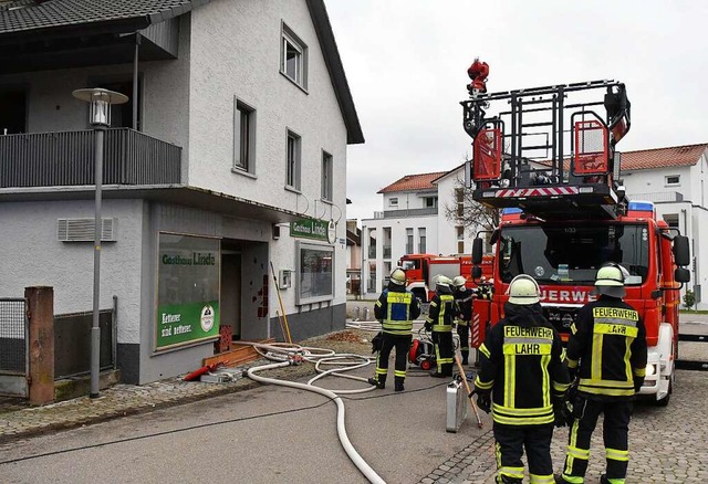 Die Feuerwehr konnte den Brand schnell lschen.  | Foto: Wolfgang Knstle