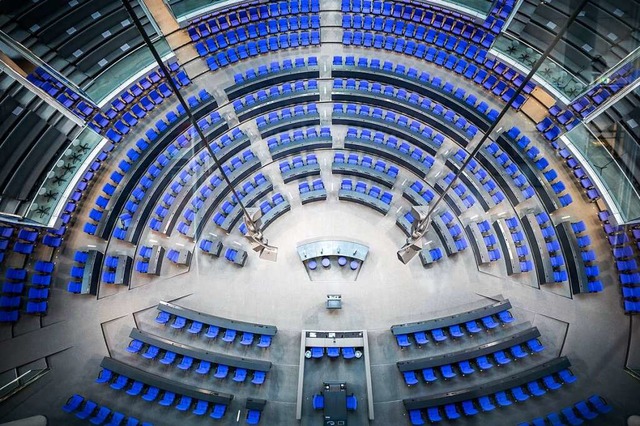 Der Plenarsaal des Deutschen Bundestags.  | Foto: Michael Kappeler (dpa)