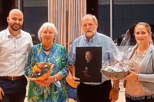 Florian Mller (von links) , Gertrud und Harald Bohny und Christina Supper  | Foto: Jrgen Sumer