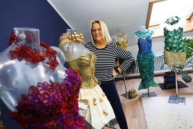 Doris Rabung vom Lahrer Kunstverein schafft Werke aus Textil und mehr