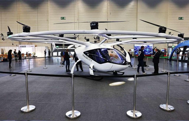 Ein Volocopter-Flugtaxi  | Foto: Oliver Berg (dpa)