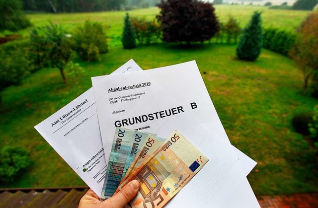 Von 330 auf 370 Prozentpunkte bei land...h die Grundsteuern A und B ansteigen.   | Foto: Jens Bttner