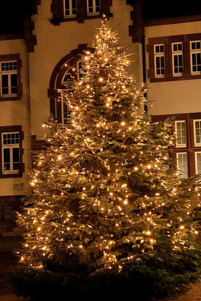 Jetzt leuchten sie wieder, die Weihnac...en, die grtenteils gespendet wurden.  | Foto: Markus Zimmermann
