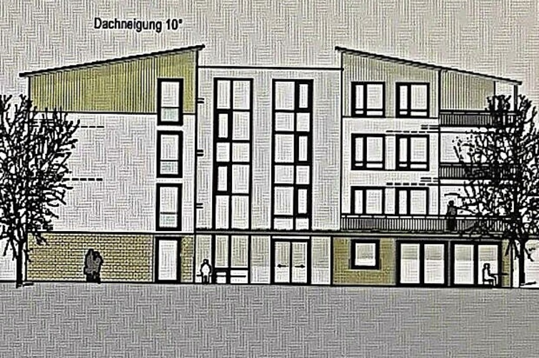 Entwurf für das Seniorenwohnheim am Feuerbach 44  | Foto: Entwurf Stefan Ringwald, Thomas Kirchner