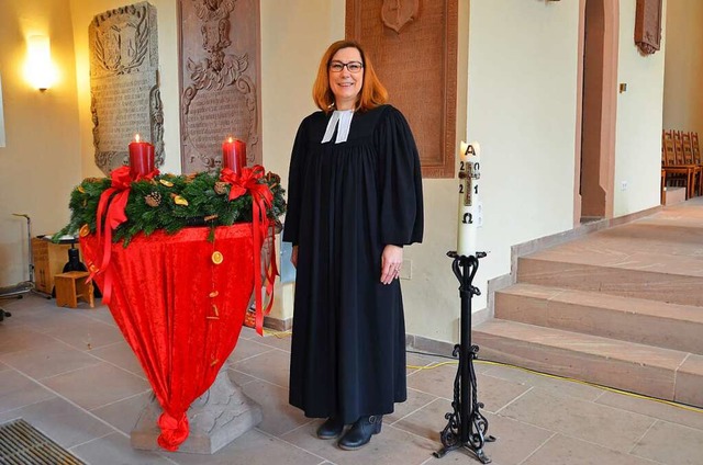Pfarrerin  Christina Gnther-Fiedler n...Renate Krger als Nachfolgerin  folgt.  | Foto: Yvonne Siemann