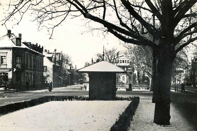 Blick von der frher zwischen Talstra...nd die Einmndung der Sternwaldstrae.  | Foto: Stadtarchiv Freiburg, Sammlung Stadtmodell, 202/28/181