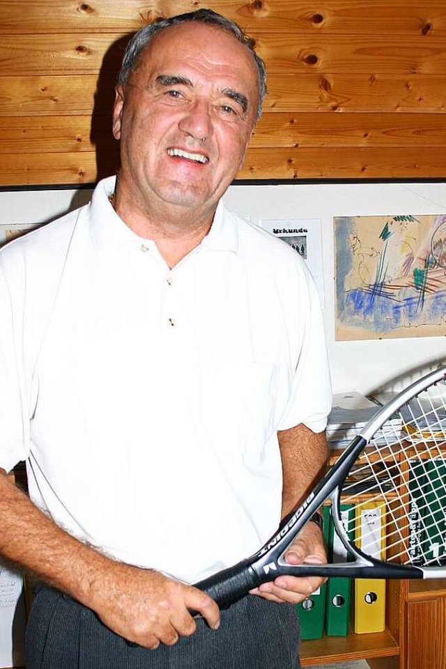 Bruno Laule und seine Frau Elisabeth h...Tennissport nach  Lffingen gebracht.   | Foto: Gerold Bchle