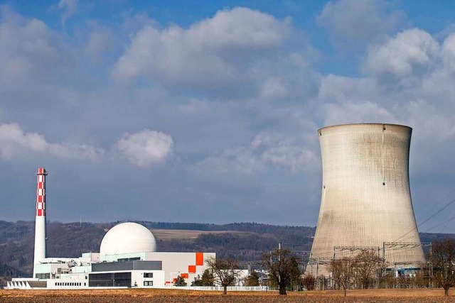 Wieder Strom fliet aus dem Schweizer Atomkraftwerk Leibstadt.   | Foto: Alexandra Wey (dpa)