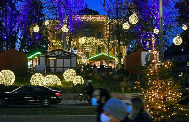 In puncto Beleuchtung luft es in Freiburg zu Weihnachten ganz gut.  | Foto: Michael Bamberger
