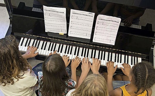Unterricht in der Musikschule frdert ...alten und kann reichlich Spa machen.   | Foto: Manuel Wagner