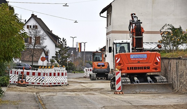 Die Sanierung der K 4927 mit der Ortsd...enprojekte und wird 2022 fortgesetzt.  | Foto: Thomas Rhenisch