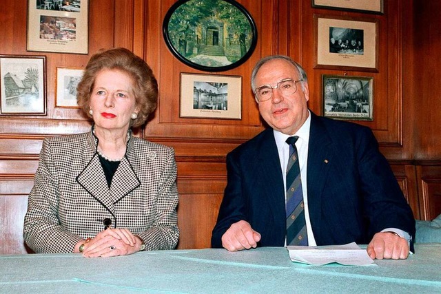 Thatcher war keine Freundin der deutsc...adung von Helmut Kohl nach Deidesheim.  | Foto: Frank Kleefeldt