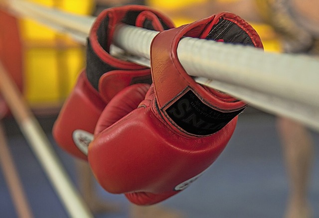 Boxhandschuhe hngen am Ring.  | Foto: chamnan phanthong  (stock.adobe.com)