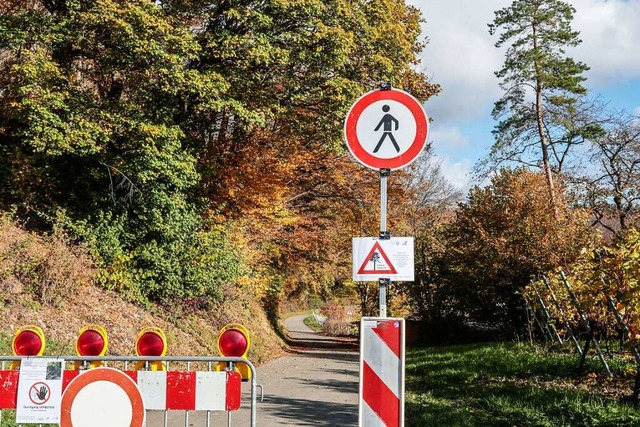 Der Weg bei der Haselstaude war Anfang...er aufgrund der Baumrodungen gesperrt.  | Foto: Sandra Decoux-Kone