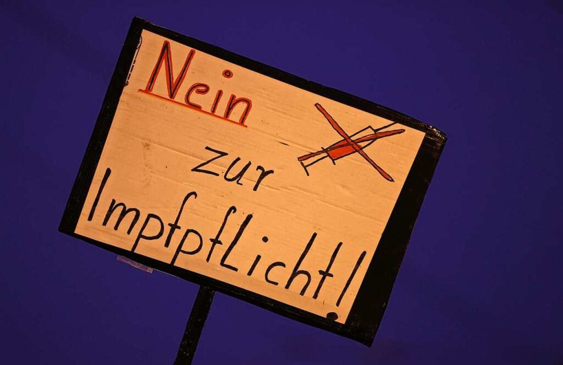 Gegen die Impfpflicht wurde am Montaga... in Neustadt protestiert (Symbolfoto).  | Foto: Karl-Josef Hildenbrand (dpa)